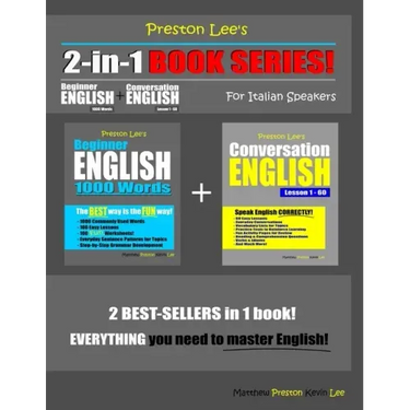 Preston Lee's 2-in-1 Book Series! Beginner English 1000 Words & Conversation English Lesson 1 - 60 For Italian Speakers