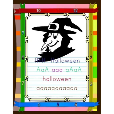 Halloween Kindergarten Alphabet Learning: Halloween Exercise Workbook for Prek.Halloween Prep Book for Pre School.Halloween Prep Workbook for Pre Scho