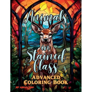 Animals in Stained Glass Advanced Coloring Book