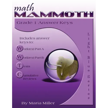 Math Mammoth Grade 1 Answer Keys