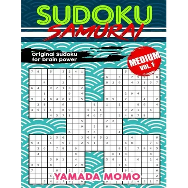 Sudoku Samurai Medium: Original Sudoku For Brain Power Vol. 1: Include 100 Puzzles Sudoku Samurai Medium Level