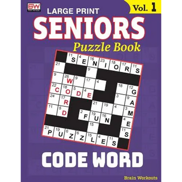 SENIORS Puzzle Book: CODE WORD, Specially designed for adults