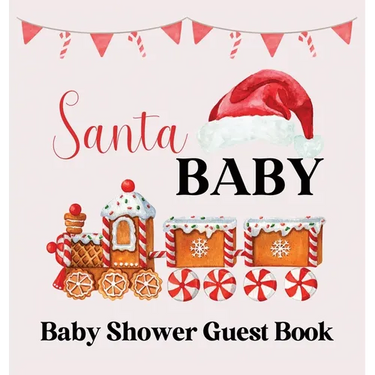 Christmas Baby Shower Guest Book (hardback)