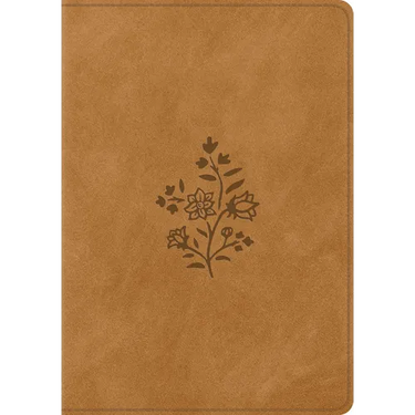 ESV Single Column Journaling Bible, Large Print (Trutone, Nubuck Caramel, Wildflower Design)