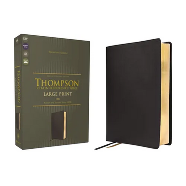 Esv, Thompson Chain-Reference Bible, Large Print, Leathersoft, Black, Red Letter