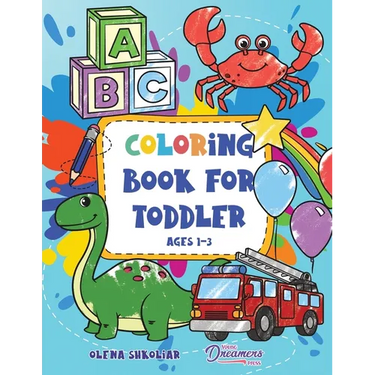 Coloring Book for Toddler Ages 1-3: 100 Everyday Things and Animals to Color and Learn for Kids, Preschool, and Kindergarten