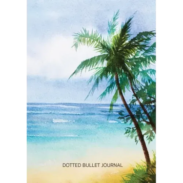 Watercolor Beach - Dotted Bullet Journal: Medium A5 - 5.83X8.27