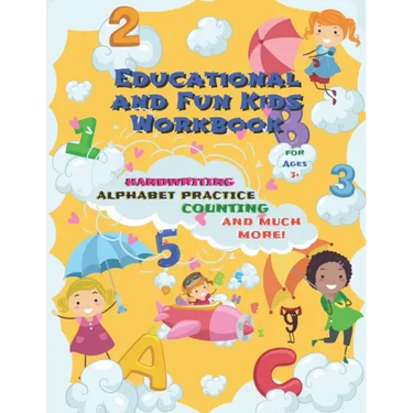 Educational and Fun Kids Workbook Handwriting Alphabet Practice Counting and Much More!: Perfect For Children in Preschool, Kindergarten, 1st Grade (E