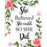 She Believed She Could So She Did: Adult Budget Planner (Printed), Budget Planner Book, Daily Planner Book, Floral Cover, Expense Tracker