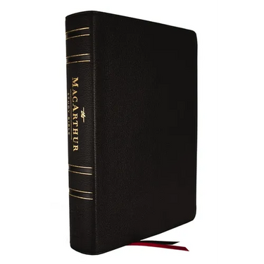 Nasb, MacArthur Study Bible, Black Genuine Leather, 1995 Text, Comfort Print: Unleashing God's Truth One Verse at a Time (Holy Bible, New American Sta