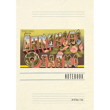 Vintage Lined Notebook Greetings from Arkansas Ozarks