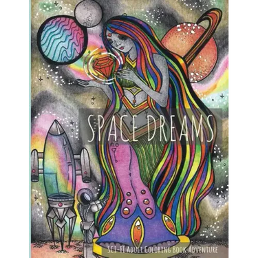 Space Dreams: Sci-Fi Adult Coloring Book Adventure