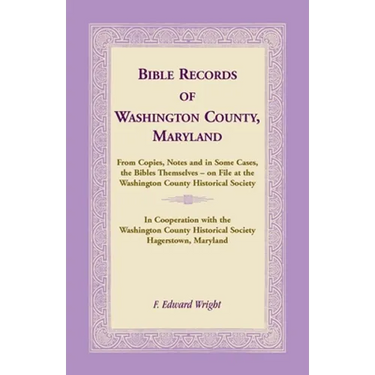 Bible Records of Washington County, Maryland