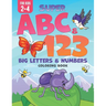 Super ABC & 123: Big Letters & Numbers Coloring Book For Kids 2-4