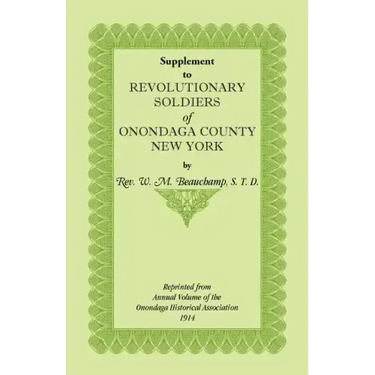 Supplement to Revolutionary Soldiers of Onondaga County, New York