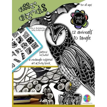 Tangle Me - Aussie Animals: a Zentangle-inspired art activity book for all ages