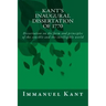 Kant's Inaugural Dissertation of 1770: Dissertation on the form and principles of the sensible and the intelligible world