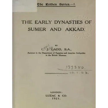 The Early Dynasties of Sumer and Akkad