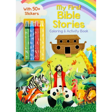 My First Bible Stories Coloring & Activity Book with 4 Crayons and 50+ Stickers