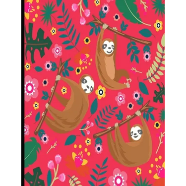 This Is My Super Cute Sloth Puzzle Book: Red Cover Sloth Puzzle Book With 110 Pages. Tic Tac Toe, Hangman, 4 In A Row & Dots And Boxes Activities Book