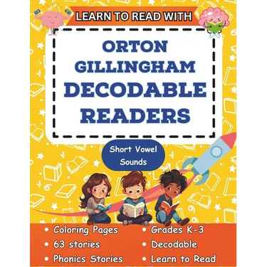 Learn to Read with Orton Gillingham Decodable Readers: Orton Gillingham Materials Phonics Readers for Kindergarten and First Grade