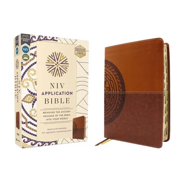 NIV Application Bible, Leathersoft, Brown, Red Letter, Thumb Indexed, Comfort Print: Bringing the Ancient Message of the Bible Into Your World