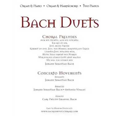 Bach Duets: Organ & Piano - Organ & Harpsichord - 2 Pianos