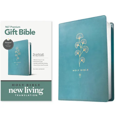 Premium Gift Bible Nlt, Filament Enabled (Leatherlike, Teal Cross, Red Letter)