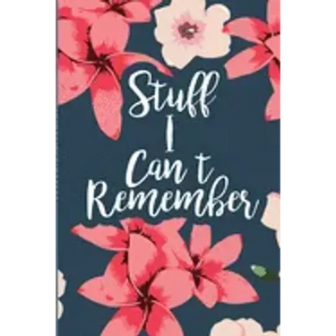 Stuff I Can't Remember: A Password Tracker Cute Navy Cover With Flowers