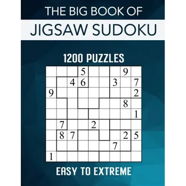 The Big Book of Jigsaw Sudoku - 1200 Puzzles - Easy to Extreme: Irregular Sudoku Puzzle Book for Adults with Solutions