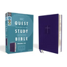 Niv, Quest Study Bible, Personal Size, Leathersoft, Blue, Comfort Print: The Only Q and A Study Bible