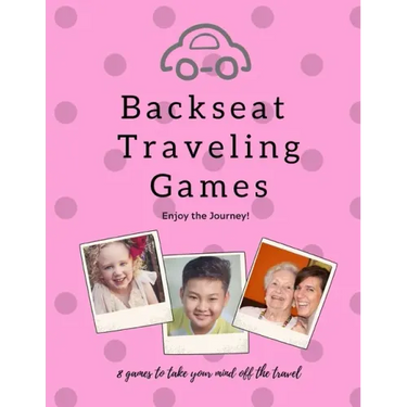 Backseat Traveling Games: Pink Cars Family Children Grandparents Travel fun activities