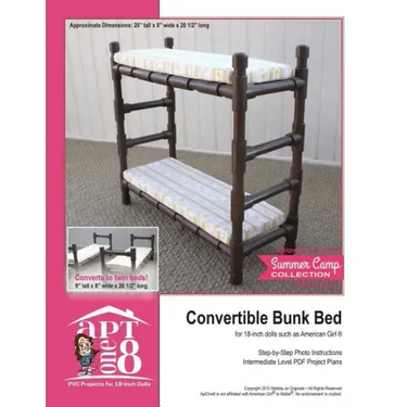 Convertible Bunk Bed: Intermediate-Level PVC Project for 18-inch Dolls