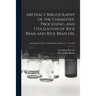 Abstract Bibliography of the Chemistry, Processing, and Utilization of Rice Bran and Rice Bran Oil; no.328