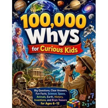 100,000 Whys for Curious Kids: Big Questions, Clear Answers, Fun Facts, Science, Space, Animals, Earth, History, Inventions, and Brain Teasers for Age