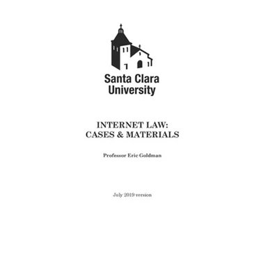 Internet Law: Cases & Materials (2019 Edition)