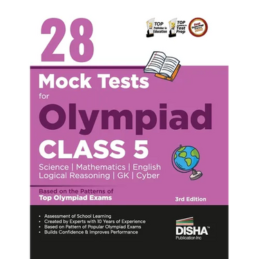 28 Mock Test Series for Olympiads Class 5 Science, Mathematics, English, Logical Reasoning, GK & Cyber 2nd Edition