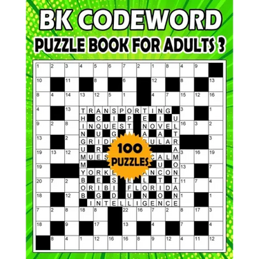 BK Codeword puzzle book for adults 3: codebreaker puzzle book for adults & seniors - 100 Puzzle from (BK Bouchama)