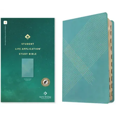 NLT Student Life Application Study Bible, Filament Enabled (Leatherlike, Teal Blue Striped, Indexed, Red Letter)