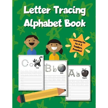 Letter Tracing Alphabet Book: ABC Learning Workbook for Kids - Toddlers, Preschool, K-2 - Green