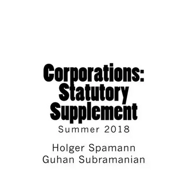 Corporations: Statutory Supplement