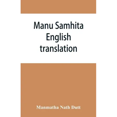 Manu Samhita: English translation