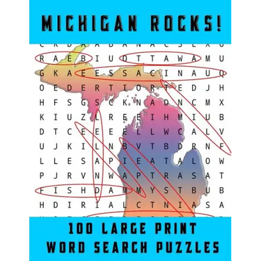 Michigan Rocks!: Large Print Word Searches Related to the Great Lakes State