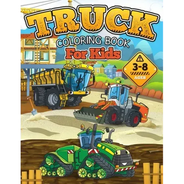 TRUCK Coloring Book for Kids: Gift Idea for Boys and Girls ages 3-8!
