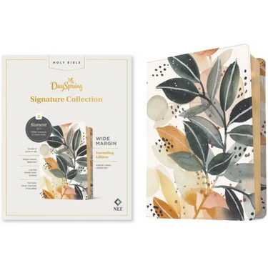 NLT Wide Margin Bible, Filament Enabled (Leatherlike, Autumn Leaves, Red Letter): Dayspring Signature Collection