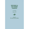 Historical Southern Families. in 23 Volumes. Volume XXII