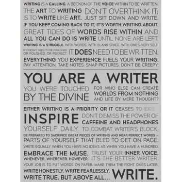 Writer Motivational Notebook - Writing Prompts To Cure Writer's Block - The Writing Manifesto Blank Journal: Writing Quotes to Inspire Writing & Poetr