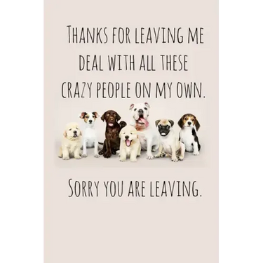 Thanks for leaving me deal with all these crazy people on my own.: Perfect goodbye gift for coworker that is leaving / going away gift for your co wor