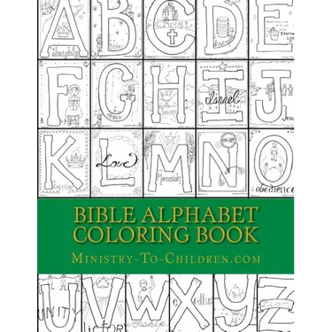 Bible Alphabet Coloring Book: Christian themed coloring sheets for every letter in the alphabet.