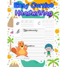Easy Cursive Handwriting: handwriting tracing workbook-handwriting practice paper for kids-handwriting practice sheets